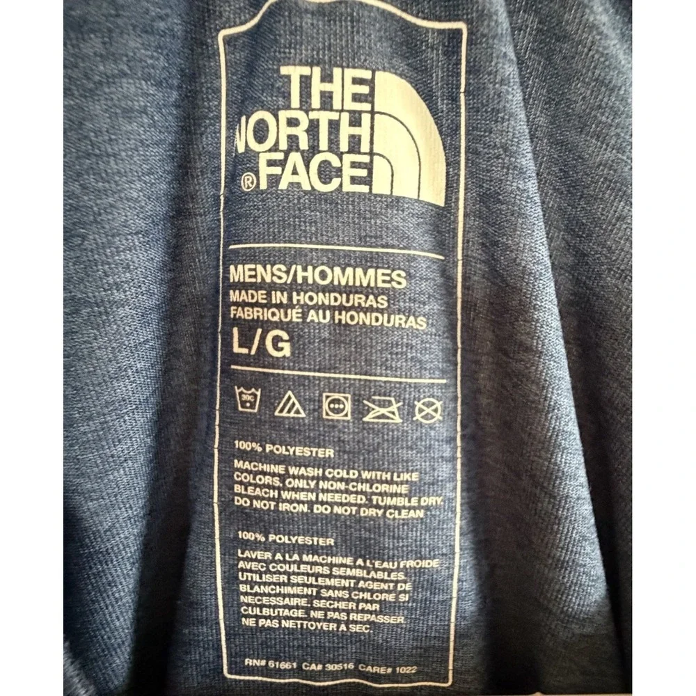 The North Face Shirt Men's Sz L Blue Mountain Athletics Blurry Short Sleeve